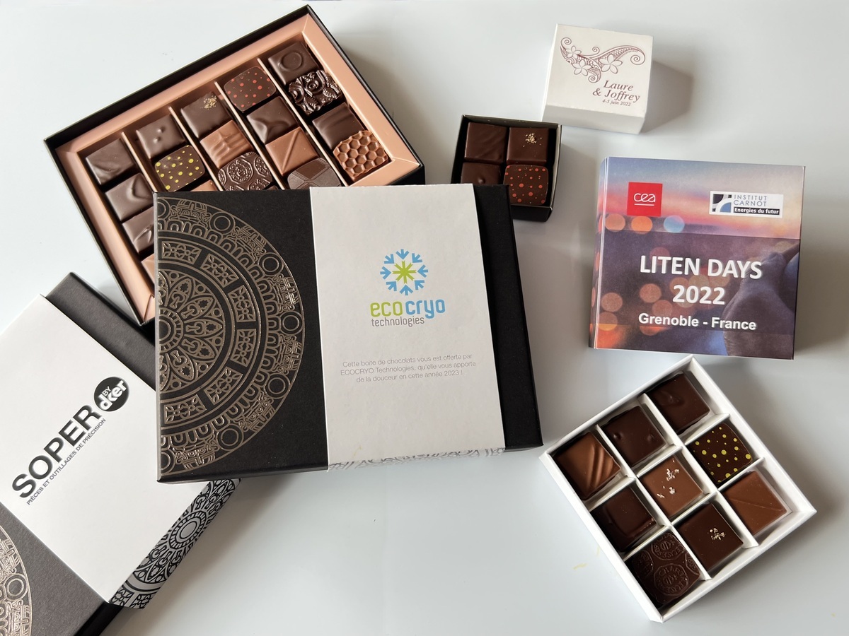 photo boites de chocolats personnalisées